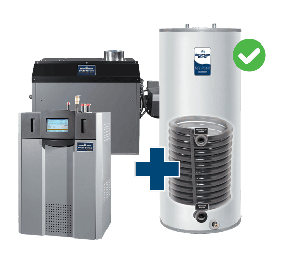 Boiler(s) + Indirect Water Heater(s) next to each other meets DOE standards.