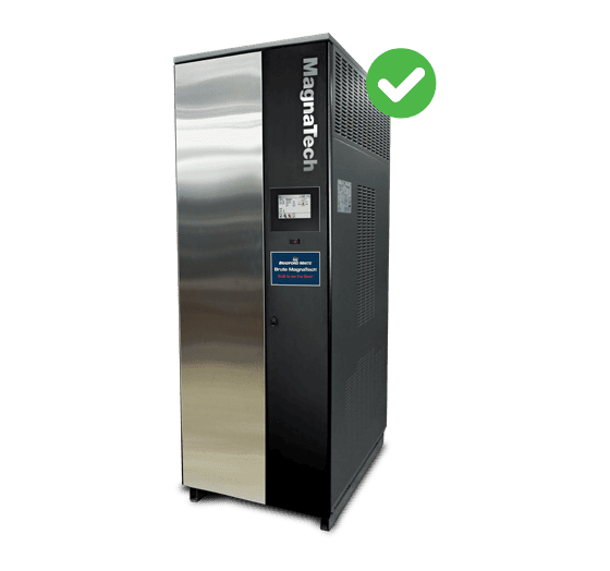 Brute MagnaTech® 1,600K – 4,000K BTU/Hr. standing up, meets DOE standards