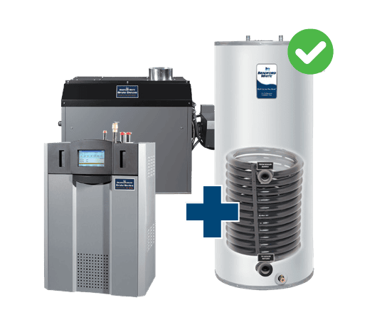 Boiler(s) + Indirect Water Heater(s) next to each other meet DOE standards.